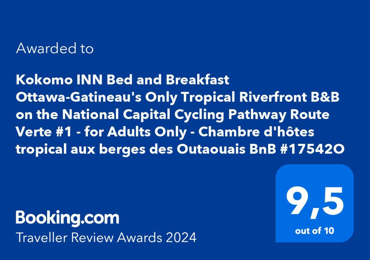 Kokomo Inn: Tropical Riverfront B&B for Adults on Capital Cycling Route Gatineau Exterior photo